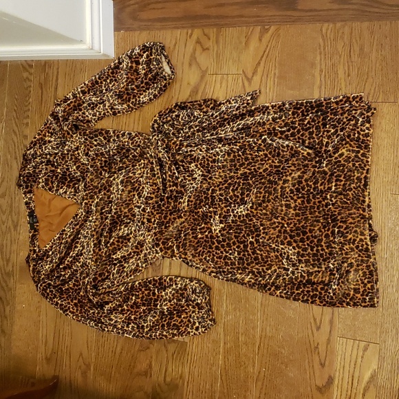 NWOT J Crew Velvet Leopard Dress - Picture 2 of 8